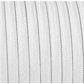 1,2 mètres 2 - fils Câble textile fil électrique tissu rond 2x0,75 2G0,75 blanc 1
