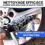 Ivality® Brosse à Jantes en Microfibres Extra Fine - Nettoyage en Douceur Jusqu'au Fond de la Jante - Brosse à Jantes en Microfi