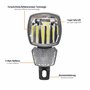 ADDVIEW Phare avant pour vélo électrique Marteau E170 - 170 lux - Lampe LED de vélo - Certifié StVZO et ECE - Boîtier en alumini