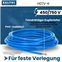 Kalitec Câble de câblage H07V-K 10 mm² bleu - 2 m - Flexible - Toron 10 mm² - Câblage à fils fins - Câble unique pour armoire de