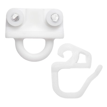 Glisseur pour Rideaux Compatible avec IKEA KVARTAL Galet et Crochet Patin Accroche Rideaux (24 Sets)