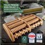 HELDSON® Rouleau de Massage en Bois • Appareil de Massage des Pieds • Drainage Lymphatique & Solution de Relaxation Manuel • Thé