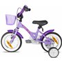 PROMETHEUS BICYCLES Velo Enfant 3 Ans - vélo Fille 12 Pouces a Roulette pour 3 a 5 Ans - Petite Princesse en Violet
