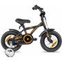 PROMETHEUS BICYCLES Velo Enfant 3 Ans Garcon vélo Fille 12 Pouces a Roulette pour 3 a 5 Ans - BMX en Noir Mat Orange