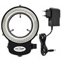 Tiamu 144 LED Lumière Anneau pour Microscope Optique, Source Lumineuse 6000 K de Caméra de Microscope, Lampe de Microscope Stéré