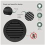 Vent Systems Lot de 2 grilles d'aération noires de 10,2 cm – Persienne ronde – Grille anti-insectes intégrée – Aérations de clim