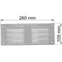 Vent Systems 260 x 105 mm - Blanc - Lot de 2 grilles d'aération avec grille d'insectes - Applications CVC - Chauffage, refroidis