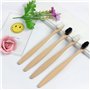 Lot de 4 brosses à dents micro-nano en bambou doux avec 20 000 poils conçus pour les gencives sensibles des enfants et des adult