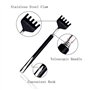 Gratte-dos extensible portatif, OWUDE télescopique Scratcher Tetractable Bear Griffe Métal Main Massager Outil Pack de 2 (Noir +