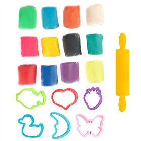 Genio Kids Kit de Pâte à Modeler Bio - Comestible pour Bébé 12 Pièces 0,65 kg avec 7 Accessoires Argile Autodurcissante Pate pou Genio Kids Kit de Pâte à Modeler Bio - Comestible pour Bébé 12 Pièces 0