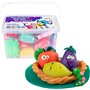 Genio Kids Kit de Pâte à Modeler Bio - Comestible pour Bébé 12 Pièces 0,65 kg avec 7 Accessoires Argile Autodurcissante Pate pou