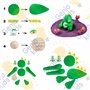 Genio Kids Kit de Pâte à Modeler Bio - Comestible pour Bébé 12 Pièces 0,65 kg avec 7 Accessoires Argile Autodurcissante Pate pou