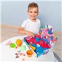 1 kg de Sable Magique pour les Enfants 2 Couleurs de Sable avec 8 Moules Kit Cupcake et Glace avec Accessoires pour Sable à Mode