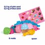 1 kg de Sable Magique pour les Enfants 2 Couleurs de Sable avec 8 Moules Kit Cupcake et Glace avec Accessoires pour Sable à Mode