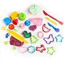Genio Kids Accessoires pour Sable Magique et Pâte à Modeler Outils Modelage 30 Pièces Activité pour Enfant Moules pour Les Jeux