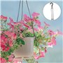 Lot de 5 chaînes de Suspension en Plastique pour Pots de Fleurs rotatives à 360° (Noir)