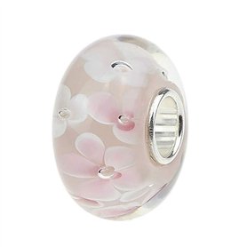 Breloque en verre soufflé de Murano en argent sterling pour bracelet à breloques Pandora, Verre, Verre Breloque en verre soufflé de Murano en argent sterling pour bracelet à breloques Pandora