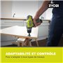 RYOBI Perceusevisseuse 12V 2 vitesses 30 Nm 24 positions mandrin 10 mm 2 batteries lithium 20 Ah chargeur Livrée en sac de trans