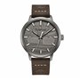 Timberland Goffstown Montre analogique 3ATM avec bracelet en cuir marron foncé