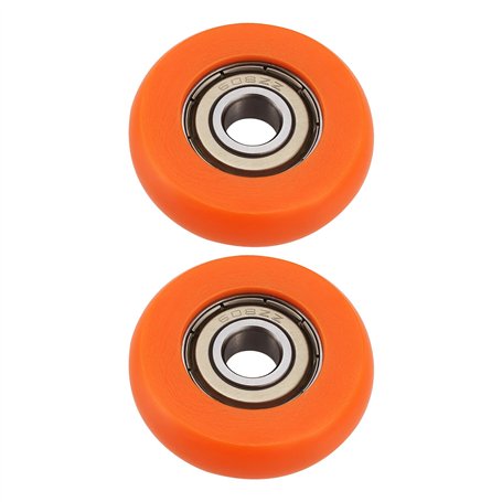 OTOTEC Lot de 2 roues de siège de rameur - Diamètre extérieur : 36 mm - Largeur : 10 mm - Diamètre intérieur : 8 mm - En nylon e