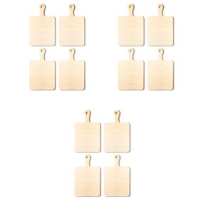 Hausdec 12 PièCes Mini Planches à DéCouper en Bois Vierges avec PoignéE Petite Planche à DéCouper Bricolage Cuisine Cuisson LéGu