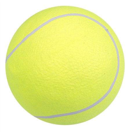 Wanjorlay Jouet de Morsure pour Animaux de Compagnie Balle Tennis GéAnte 24CM pour Chiens Jouet à Mâcher Balle de Tennis Gonflab