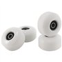 Giilayky Roues de skateboard avec roulements 52 x 30 mm Street PU Pièces de skateboard Cruiser Longboard (lot de 4) Blanc