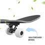 Giilayky Roues de skateboard avec roulements 52 x 30 mm Street PU Pièces de skateboard Cruiser Longboard (lot de 4) Blanc