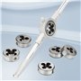 Giyofom de filières métriques 8 pièces M3//M5/M6/M8/M10/M12 Combinaison de d'outils pour le taraudage