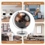 LEWITORS Globe scolaire 15 cm - Globe terrestre avec un pied en métal - Éducatif / géographique / Décoration pour , la table, le