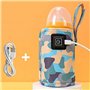 Kquepo Universel USB Chauffe- Lait Poussette Voyage Sac Isotherme Portable Allaitement Biberon Chauffe Camouflage-Bleu