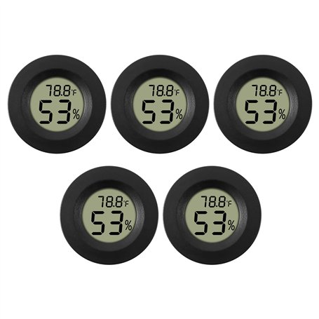 IMCCZONY Paquet De 5 Thermomètre Hygromètre Moniteur Lcd Numérique Humidimètre Jauge pour Humidificateurs Déshumidificateurs
