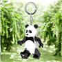 Lego Panda Guy - Porte-clés LED - Grande figurine de 7,6 cm avec lumière (KE195H) - Mobile - Blanc - Avec piles - Porte-clés amu