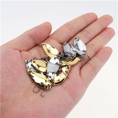 OriGlam Lot de 12 leurres de pêche rigides en métal