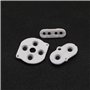eMagTech Lot de 2 Coussinets en Caoutchouc conducteur pour Boutons de Manette, Blanc, pièce de Rechange Compatible avec Manette 