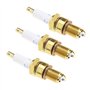 eMagTech 3pcs F7TC Bougie d’allumage Remplacement Nickelée Moteur à Essence Compatible avec Tondeuse à Gazon Tracteur Motoculteu