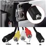 ECSiNG Câble audio vidéo VMC 10 broches pour appareil photo numérique VMC-15FS VMC-30FS AV vers RCA - Pièce de rechange compatib