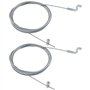LT Easiyl 2 Pièces Câble d'accélérateur à Tête Z pour Tondeuse à Gazon 2000mm Crochet en Z Câble de Frein pour Moteur Extrémité