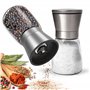 KitchenBoss Moulin a Poivre：2 Pièces Salieres et Poivrieres Réglable Moulin a Sel