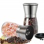KitchenBoss Moulin a Poivre：2 Pièces Salieres et Poivrieres Réglable Moulin a Sel, Poivrier avec Noyau de broyage en Céramique, 