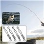 Briny River Lot de 50 Clips de Pêche Rapides de 3,7 Cm Et 71 LB avec émerillon Cylindrique en Acier Inoxydable