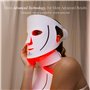 Lumalux Face+ | Masque pour le visage et le cou à lumière LED Pro de Project E Beauty | 1600 LED | 7+2 couleurs 460~1072nm | Mas
