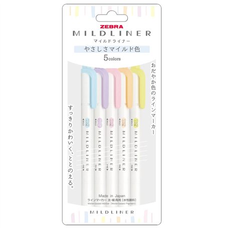 ZEBRA Mildliner WKT7-5C-YC Stylo fluorescent [importation parallèle] (couleur douce et douce)