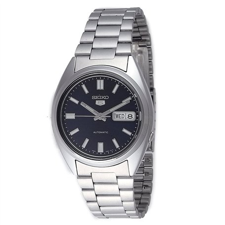 SEIKO Montre automatique pour homme en acier inoxydable avec cadran bleu SNXS77K1