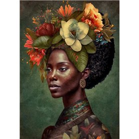 African Woman Poster en papier de riz 29