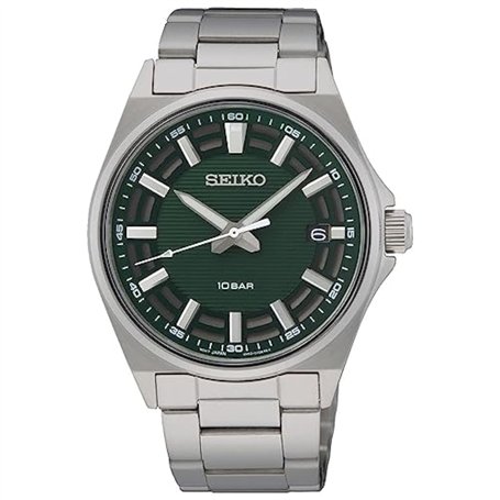 Seiko Hommes Analogique Quartz Montre avec Bracelet en Acier Inoxydable SUR503P1