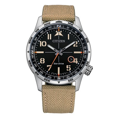 Citizen Mixte Analogique Montre avec Bracelet en Cuir BM7550-10E