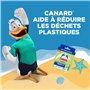 Canard WC Fresh Disc Fraîcheur Citron Vert - Bloc WC Sans Cage Nettoyant - Nettoie à 360° - Nouvel Emballage 100% Carton - 1 App