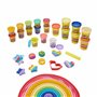 Play-Doh Couleurs joyeuses Pack de 21 Pots de pâte à Modeler incluant la pâte Paillette et métallique