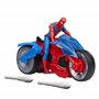 SPIDER-MAN Hasbro- Marvel Arachno-Moto Lance Figurine de 10 cm et 2 Toiles